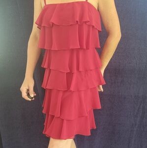 Ruffled red/maroon dress 6T